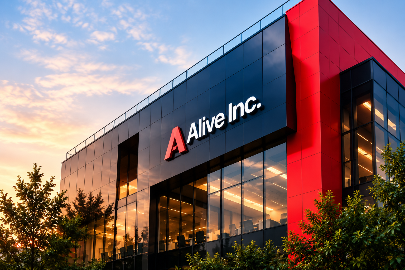 Alive Inc. office and technology team