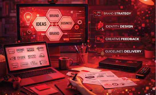 Branding and graphic design process at Alive Inc