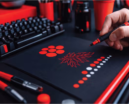 Creative graphic design for brand communication