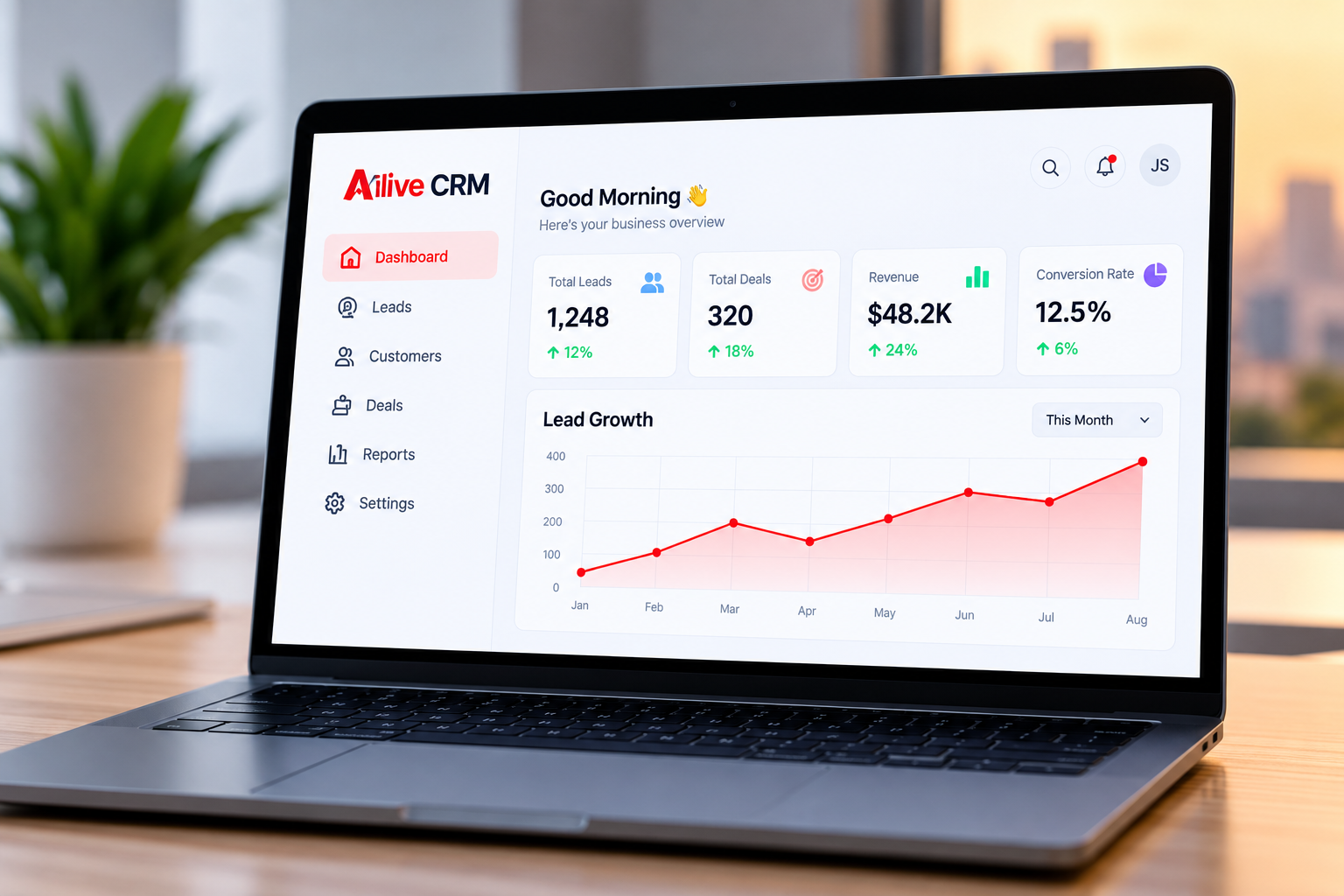 Alive CRM dashboard