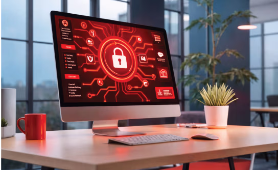 Website security monitoring and threat protection dashboard