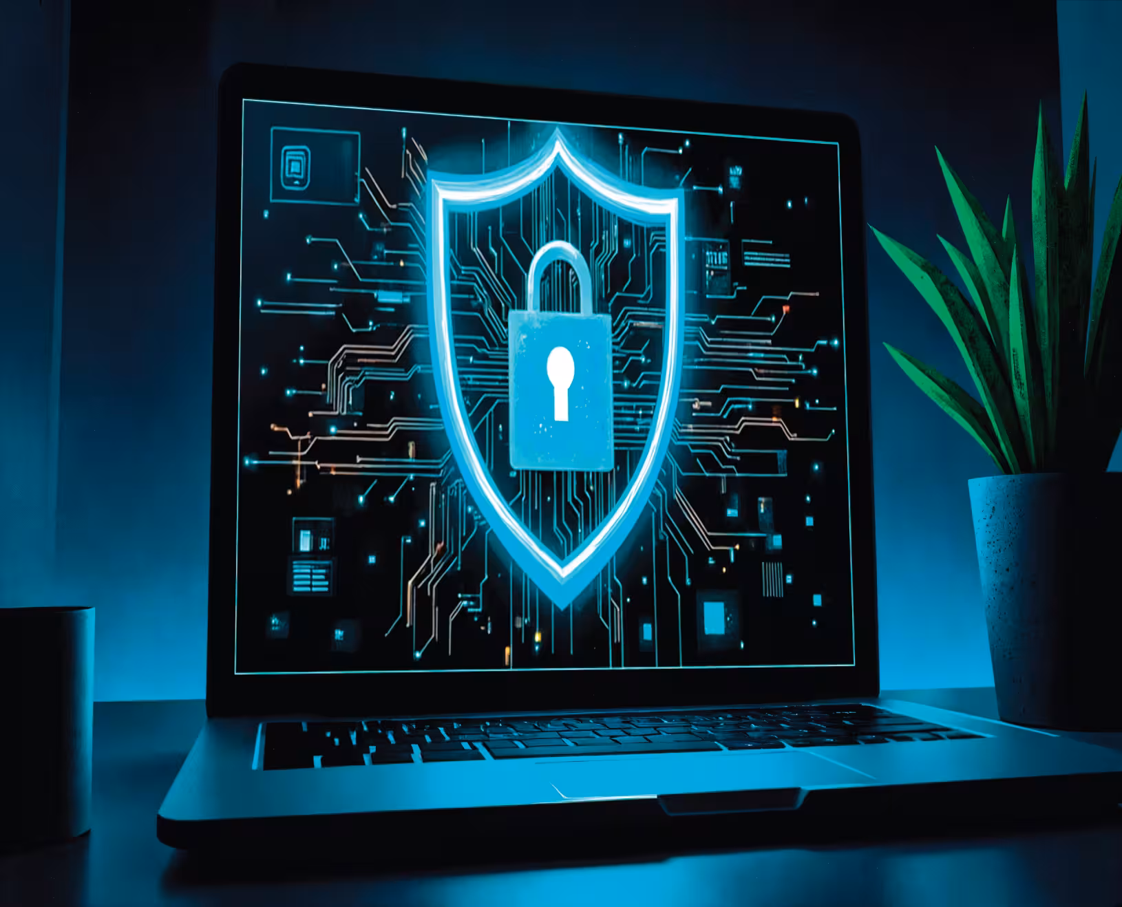 Website security monitoring and threat protection dashboard