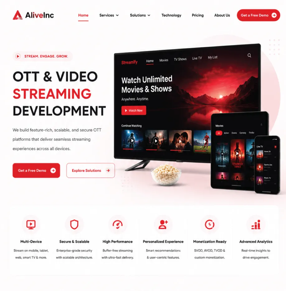 OTT platform development services in Gurugram for video streaming businesses