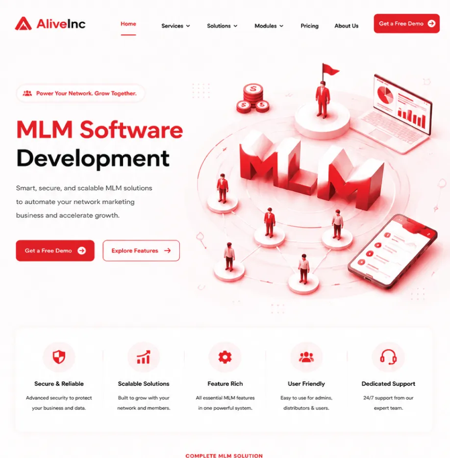 Professional MLM software development services in Gurugram for direct selling enterprises
