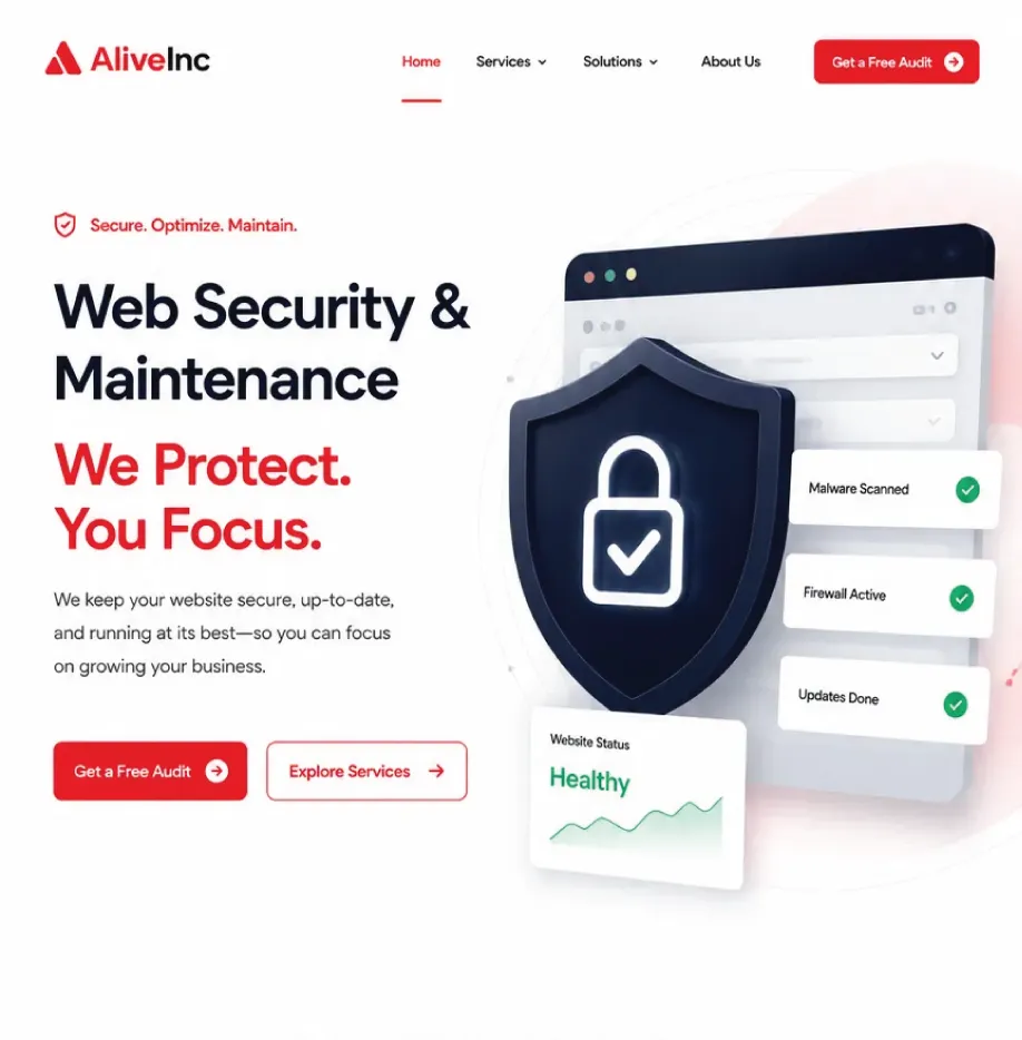 Website security and maintenance services in Hyderabad